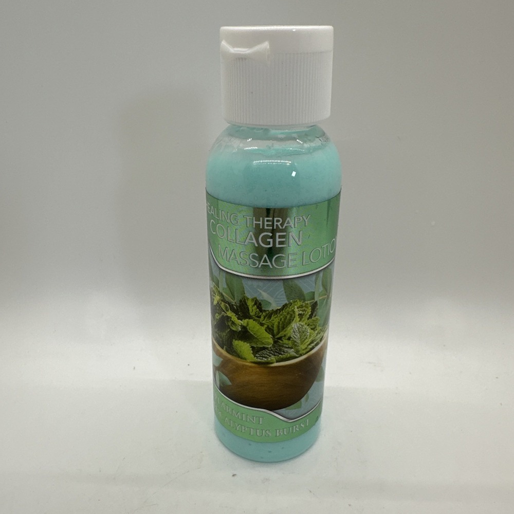La Palm Healing Therapy Collagen Massage Lotion Spearmint Eucalyptus Burst 4.5oz